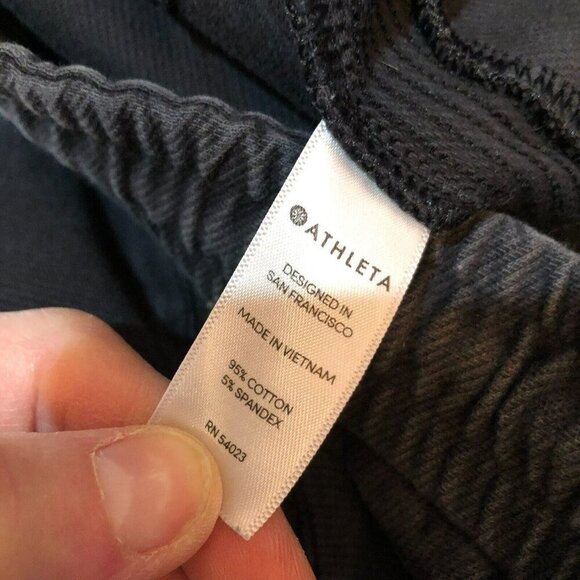Athleta Womens Size 4 Black Elastic Waist Zipped Pockets Ankle Zip Jogger Pants - Picture 10 of 11